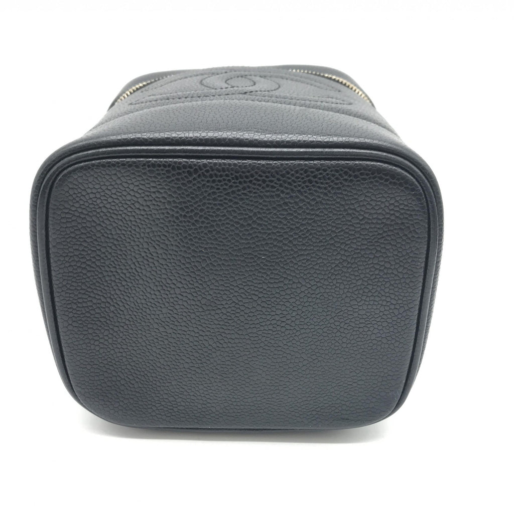 Caviar Leather Vanity Handbag In Black