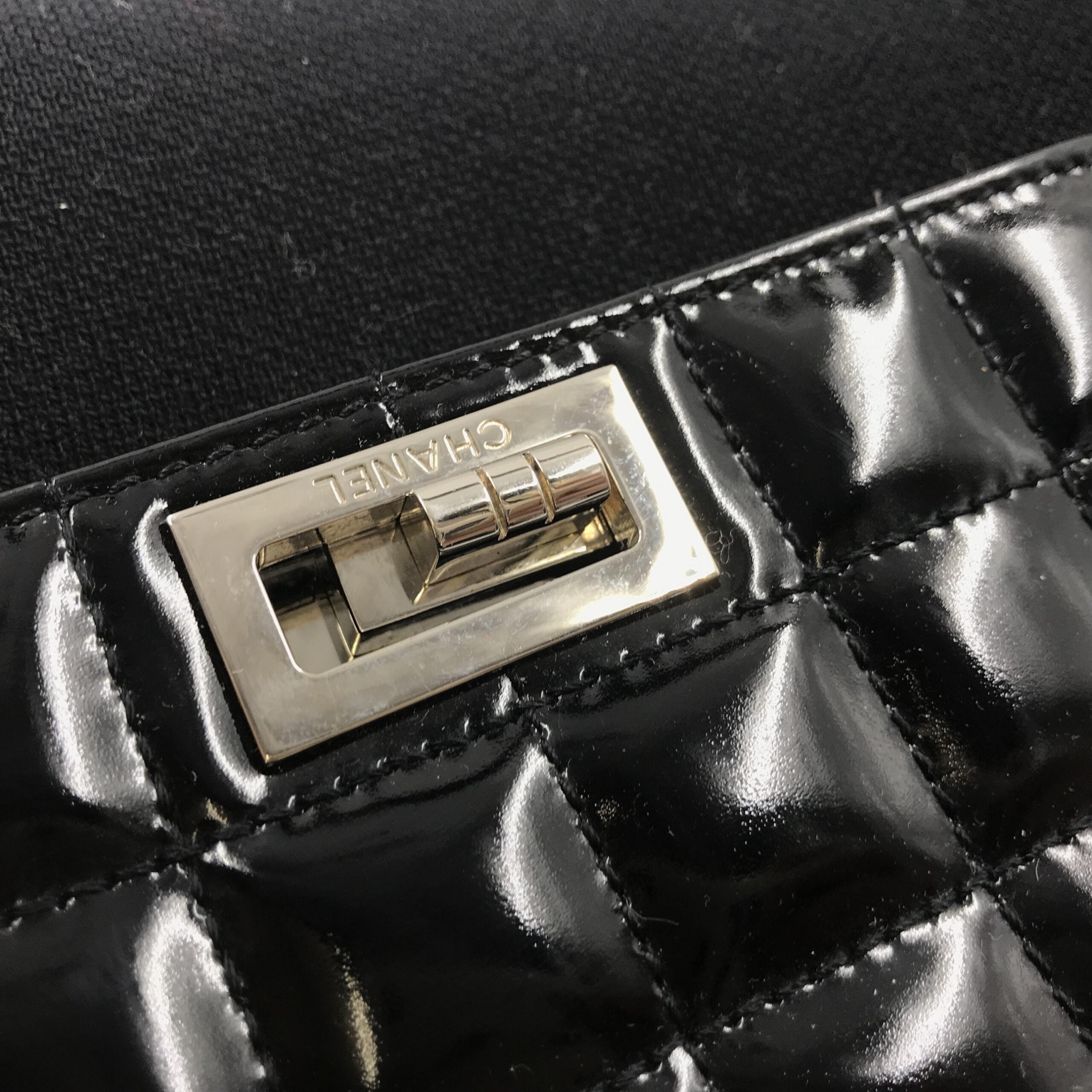 Chocolate Bar Patent Leather Shoulder Bag