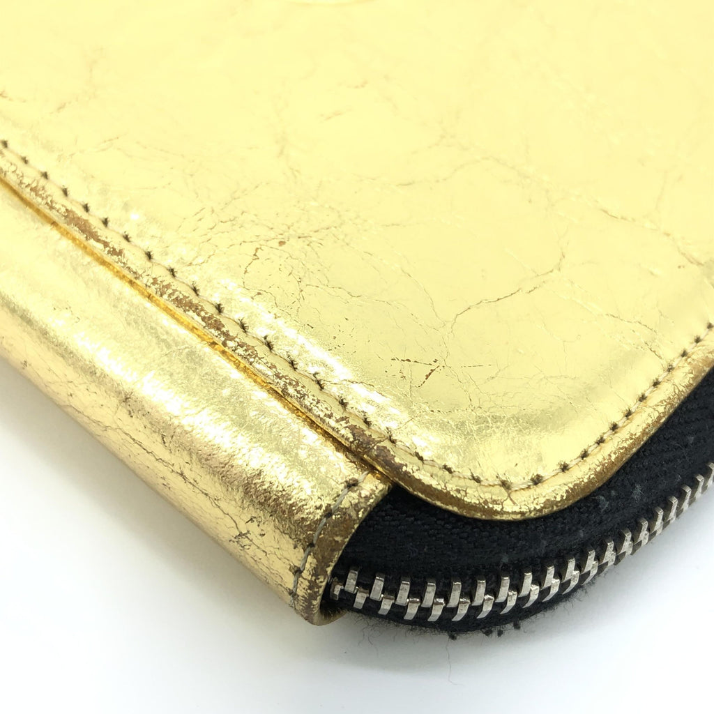 Gold Tone Votez Coco Zip Clutch