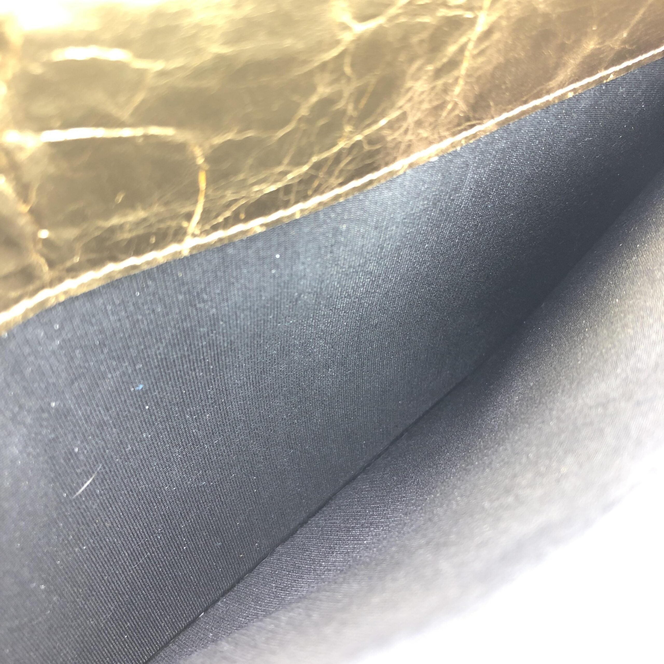 Gold Tone Votez Coco Zip Clutch