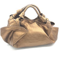Metallic Bronze Nappa Aire Beige Shoulder Bag
