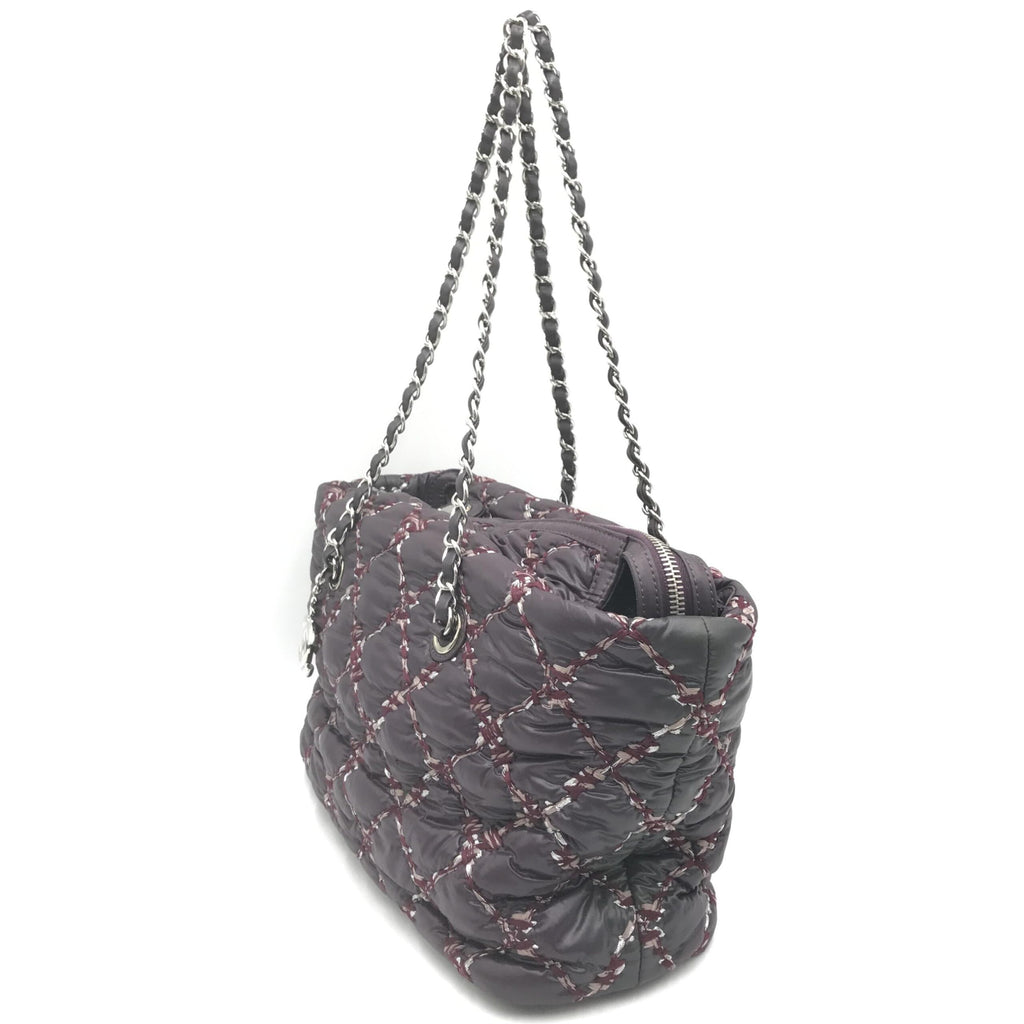 Paris-Byzance Chain Shoulder Bag Purple Nylon
