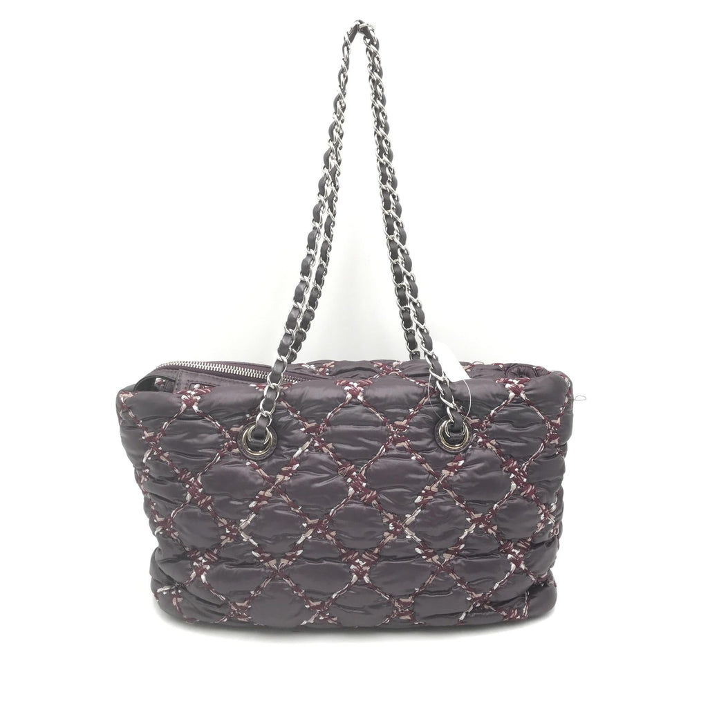 Paris-Byzance Chain Shoulder Bag Purple Nylon