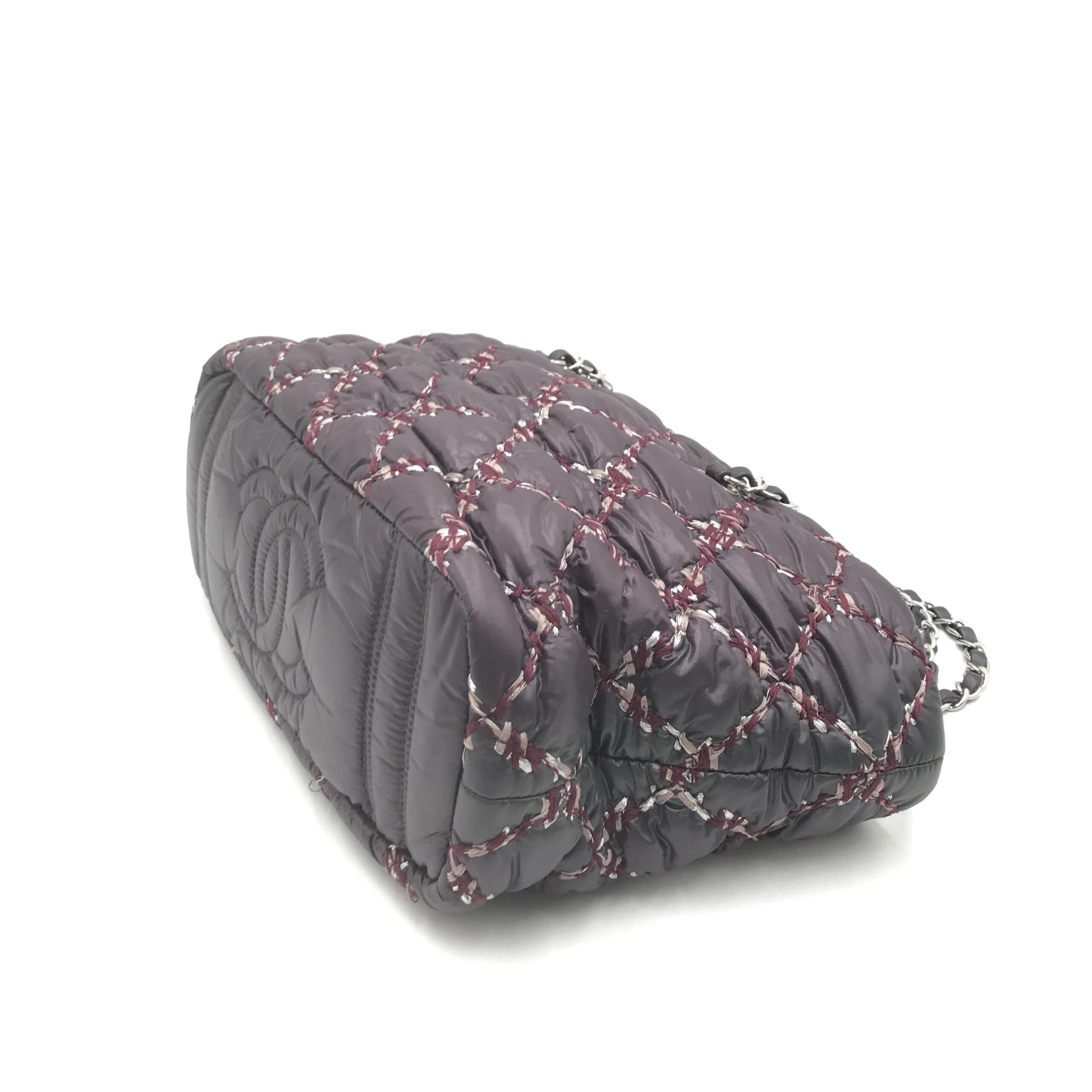 Paris-Byzance Chain Shoulder Bag Purple Nylon