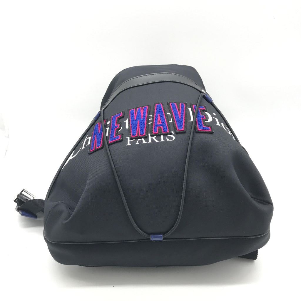Newave Drawstring Nylon Backpack In Black