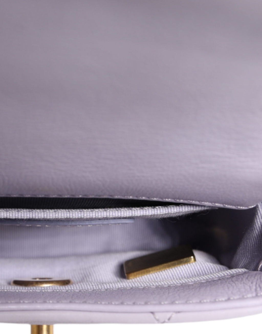 Blue Quilted Calfskin Framing Chain Flap Mini crossbody Bag