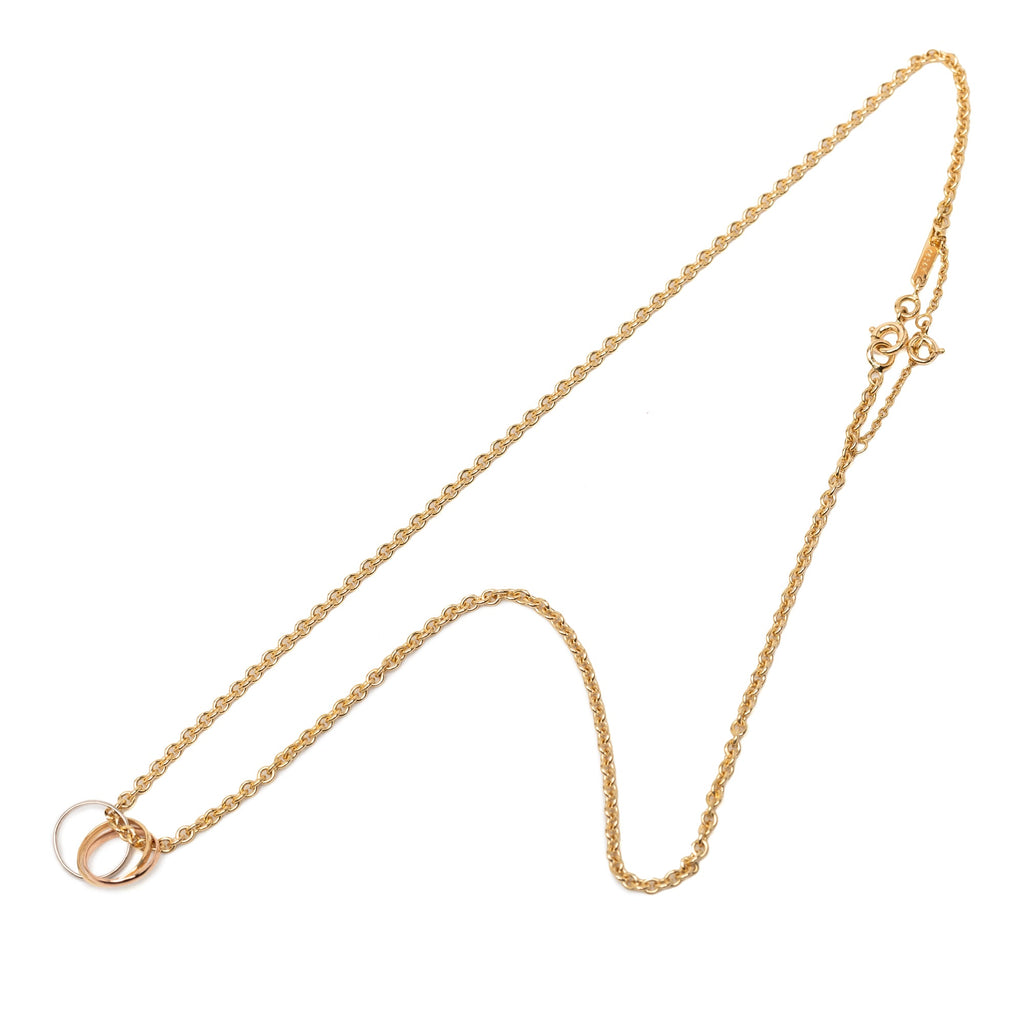 18K Tricolor Gold Trinity Chain Necklace