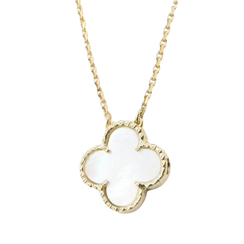 18K Yellow Gold and Mother of Pearl Vintage Alhambra Necklace