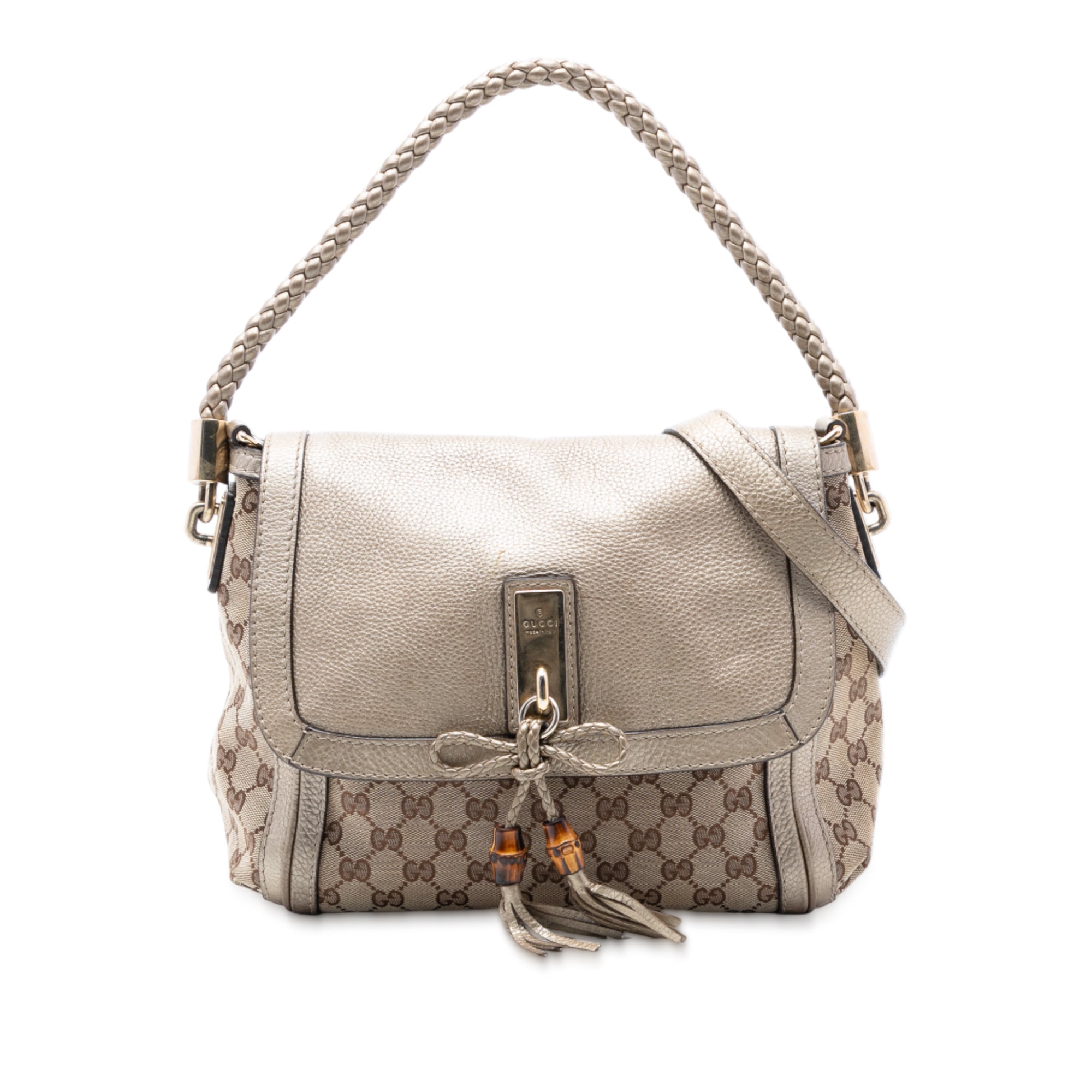 GG Canvas Bella Flap Satchel