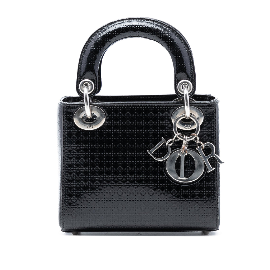 Mini Metallic Patent Microcannage Lady Dior