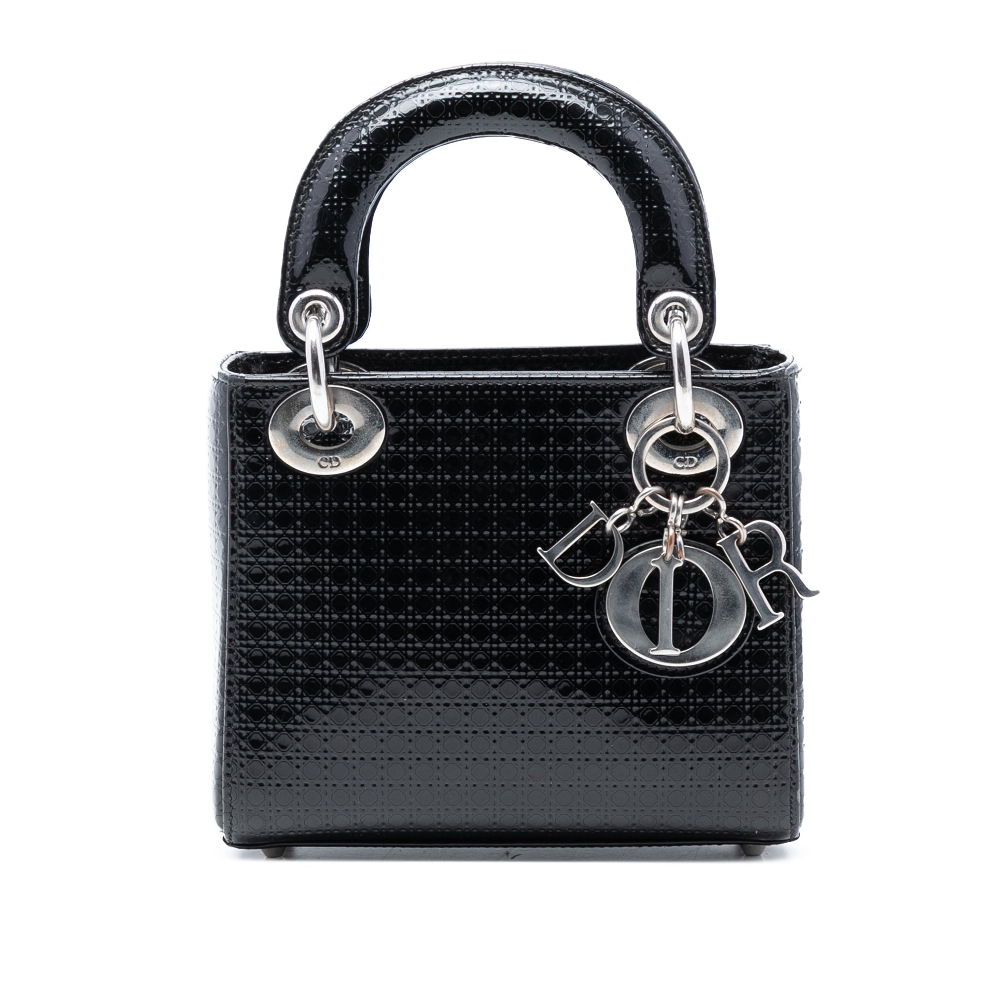 Mini Metallic Patent Microcannage Lady Dior