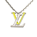 Silver Plated LV Colors Pendant Necklace