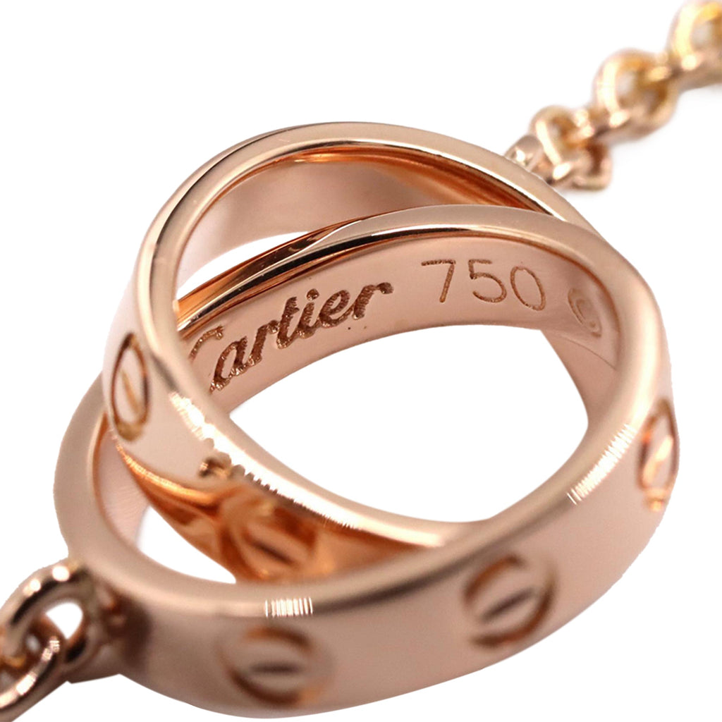 18K Rose Gold Love Interlocking Necklace