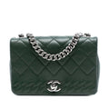 Quilted Calfskin Chain Embossed Flap