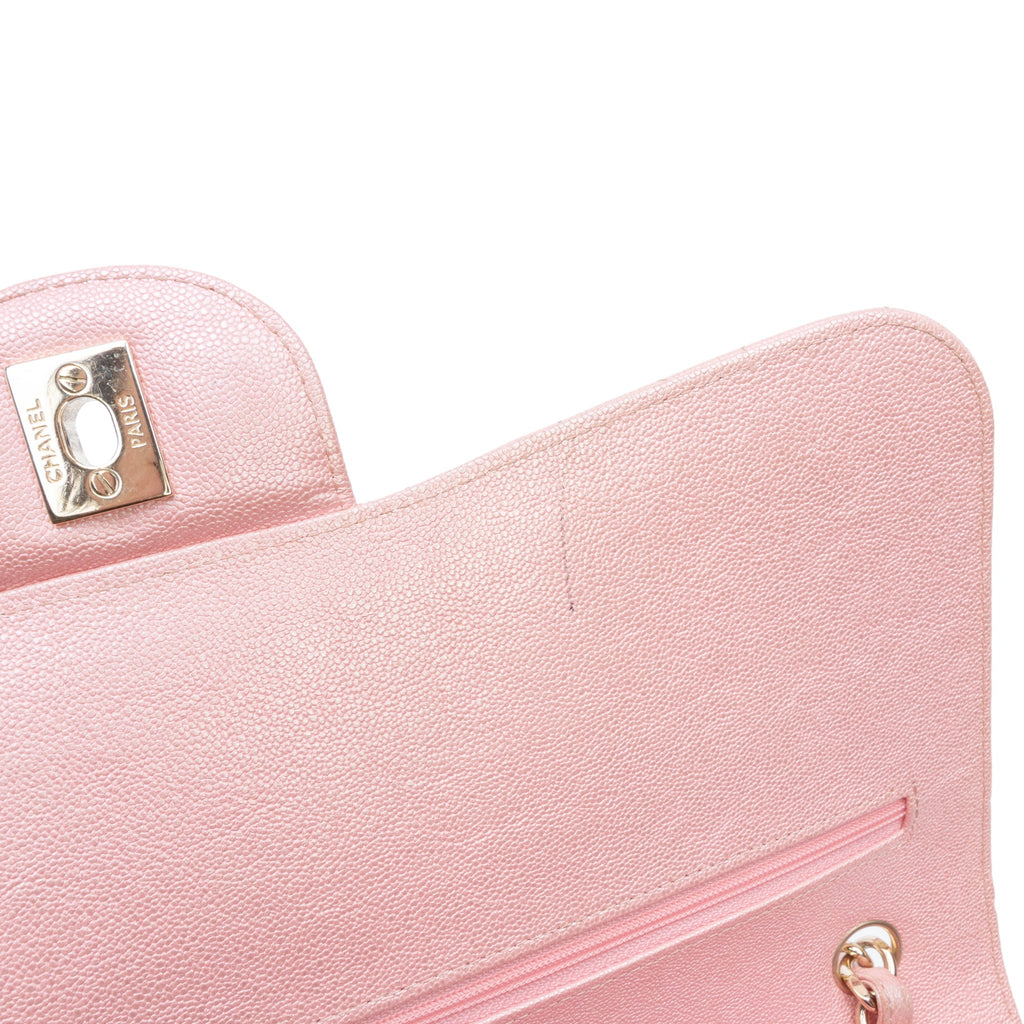 Jumbo Classic Iridescent Caviar Double Flap