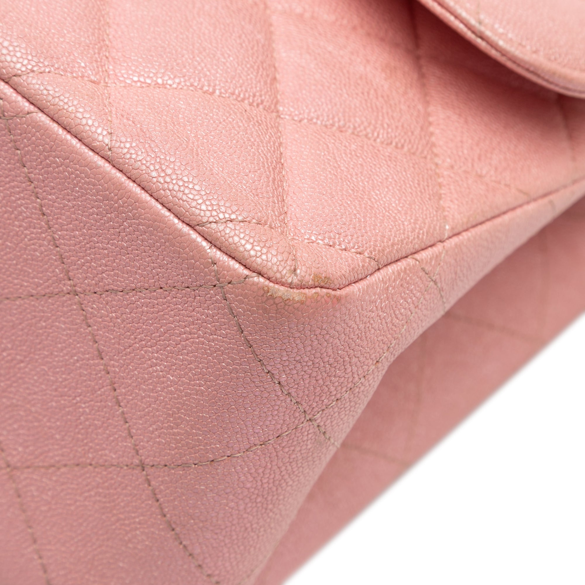 Jumbo Classic Iridescent Caviar Double Flap