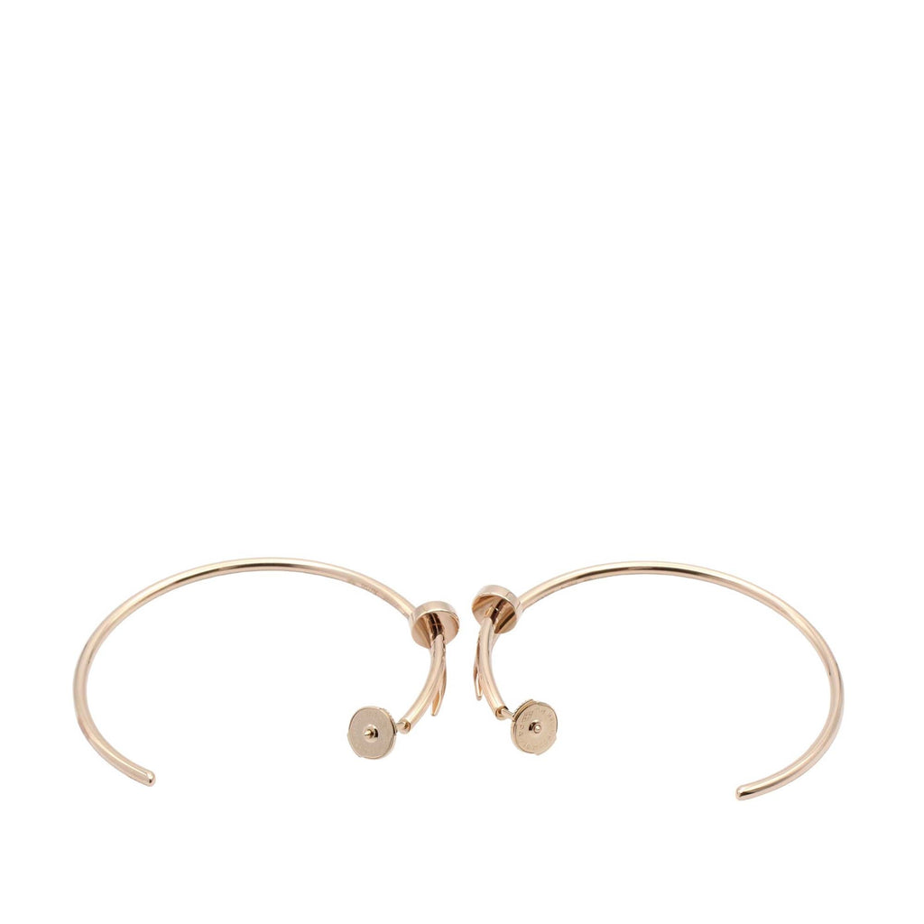Large 18K Rose Gold Juste un Clou Hoop Earrings