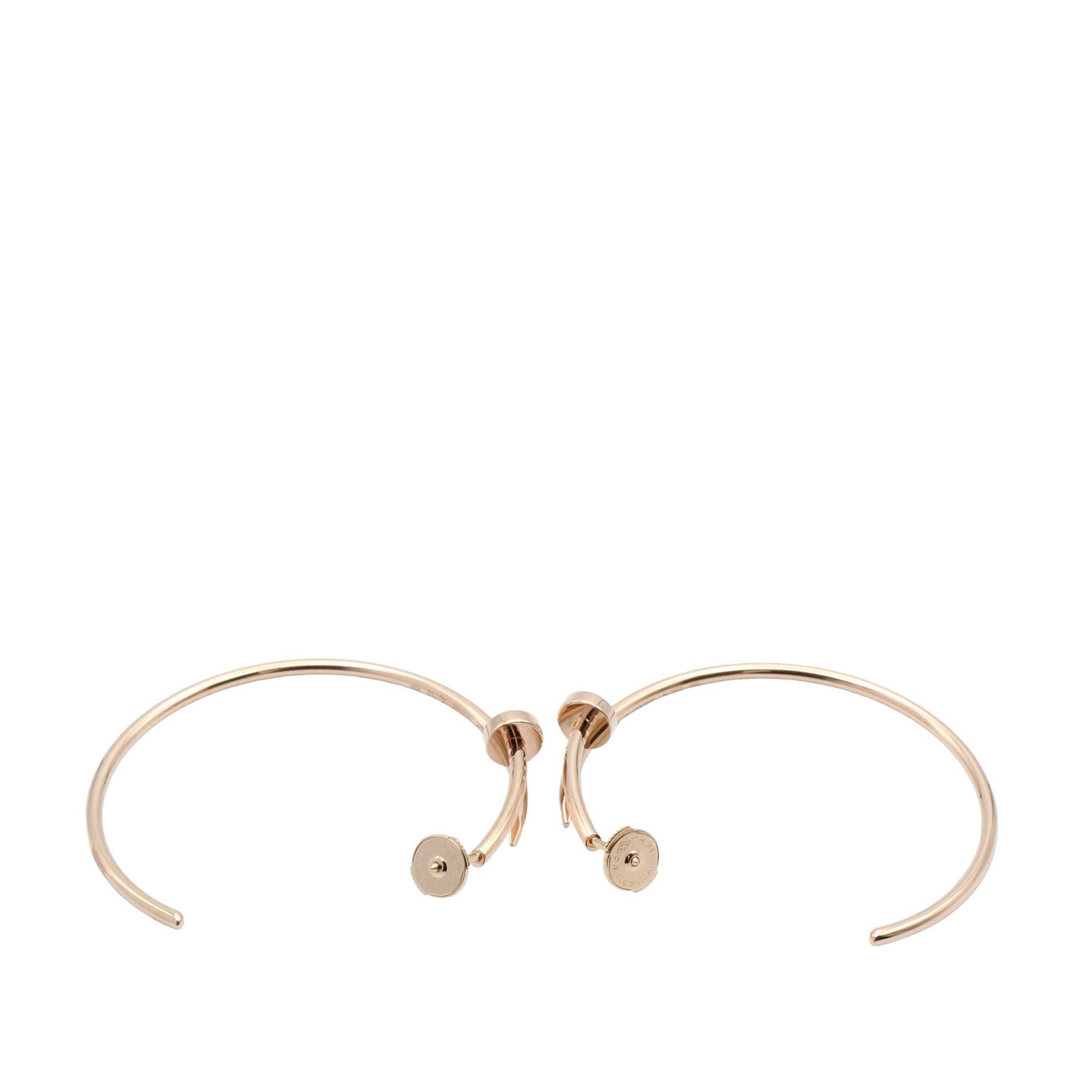 Large 18K Rose Gold Juste un Clou Hoop Earrings