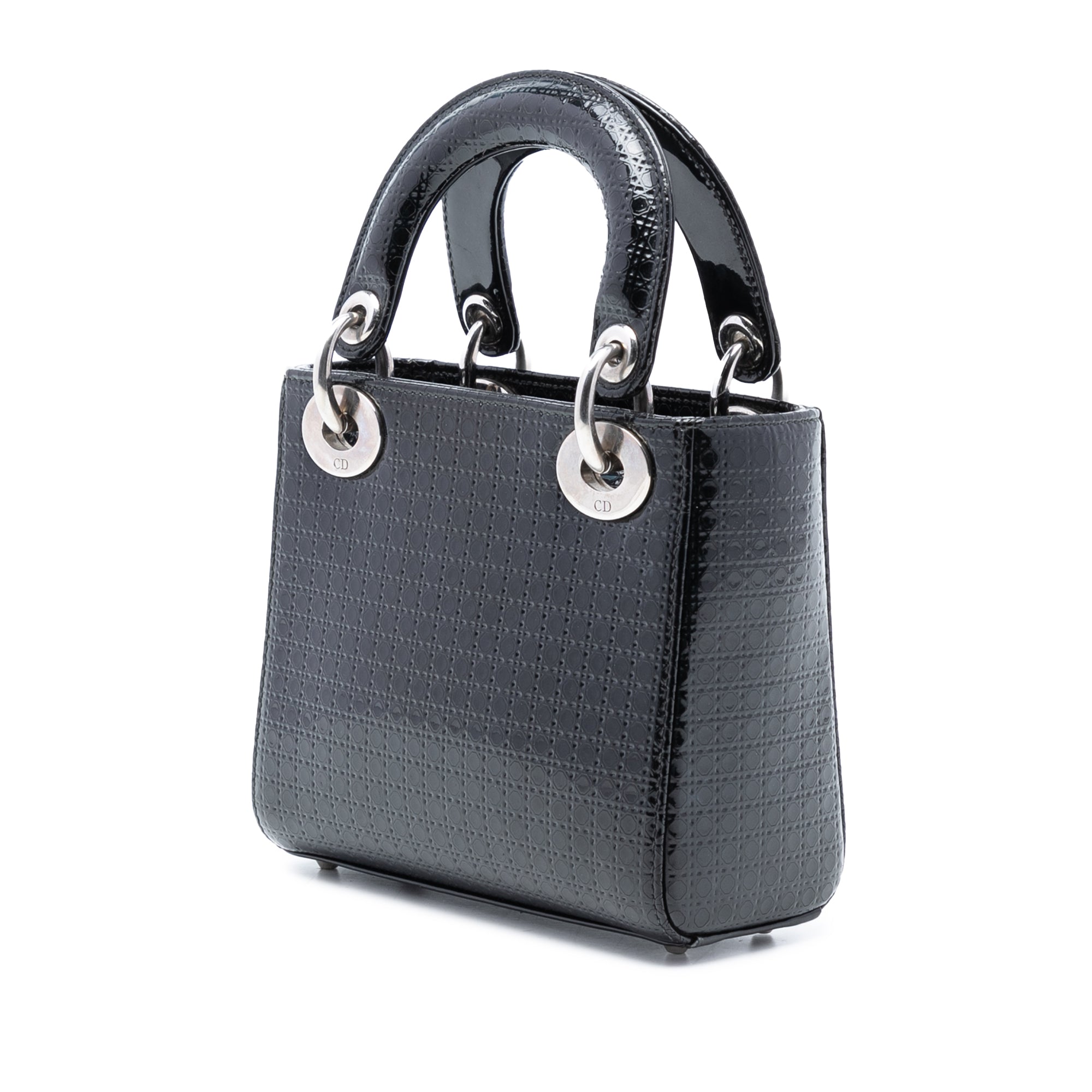 Mini Metallic Patent Microcannage Lady Dior