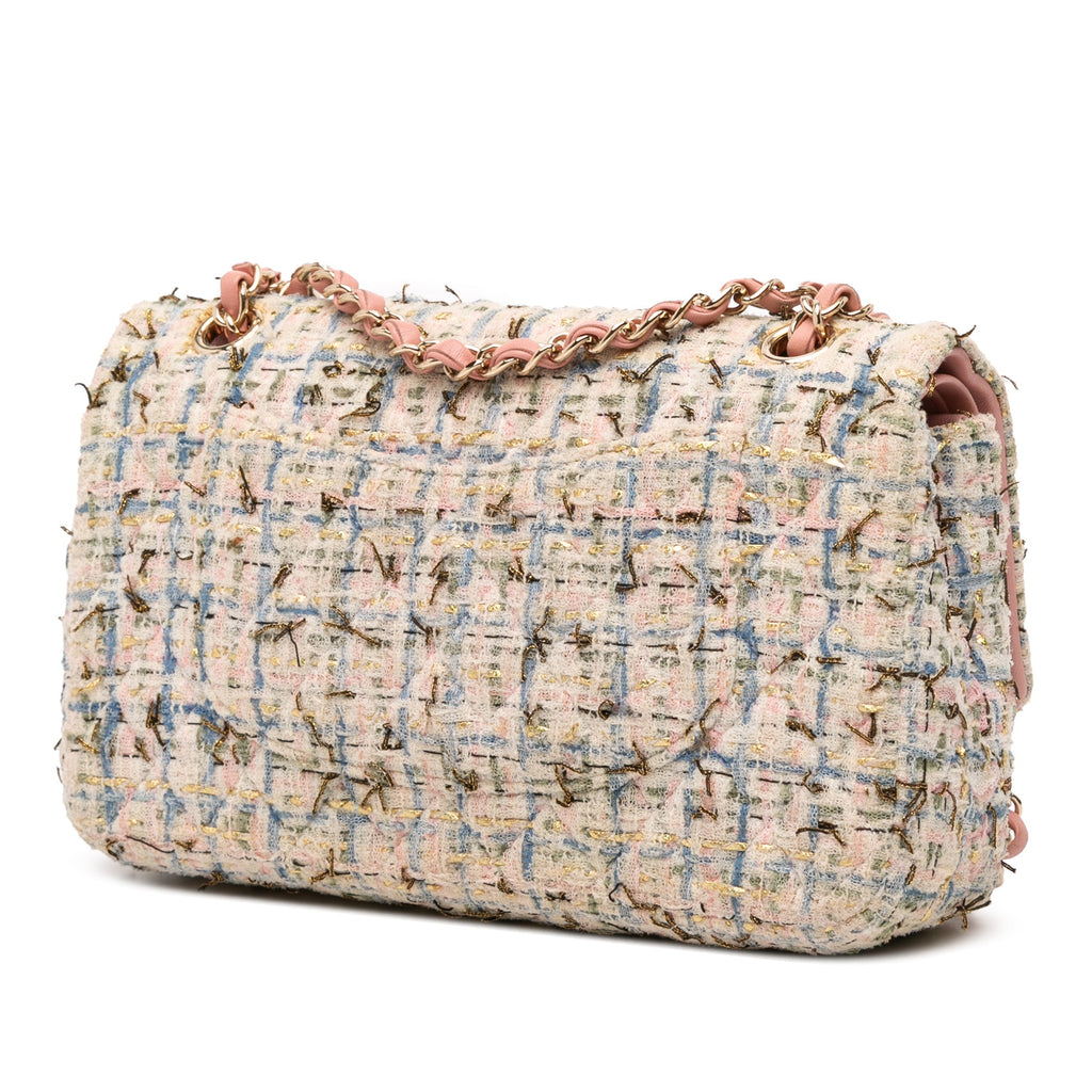 Medium Classic Boucle Tweed Double Flap