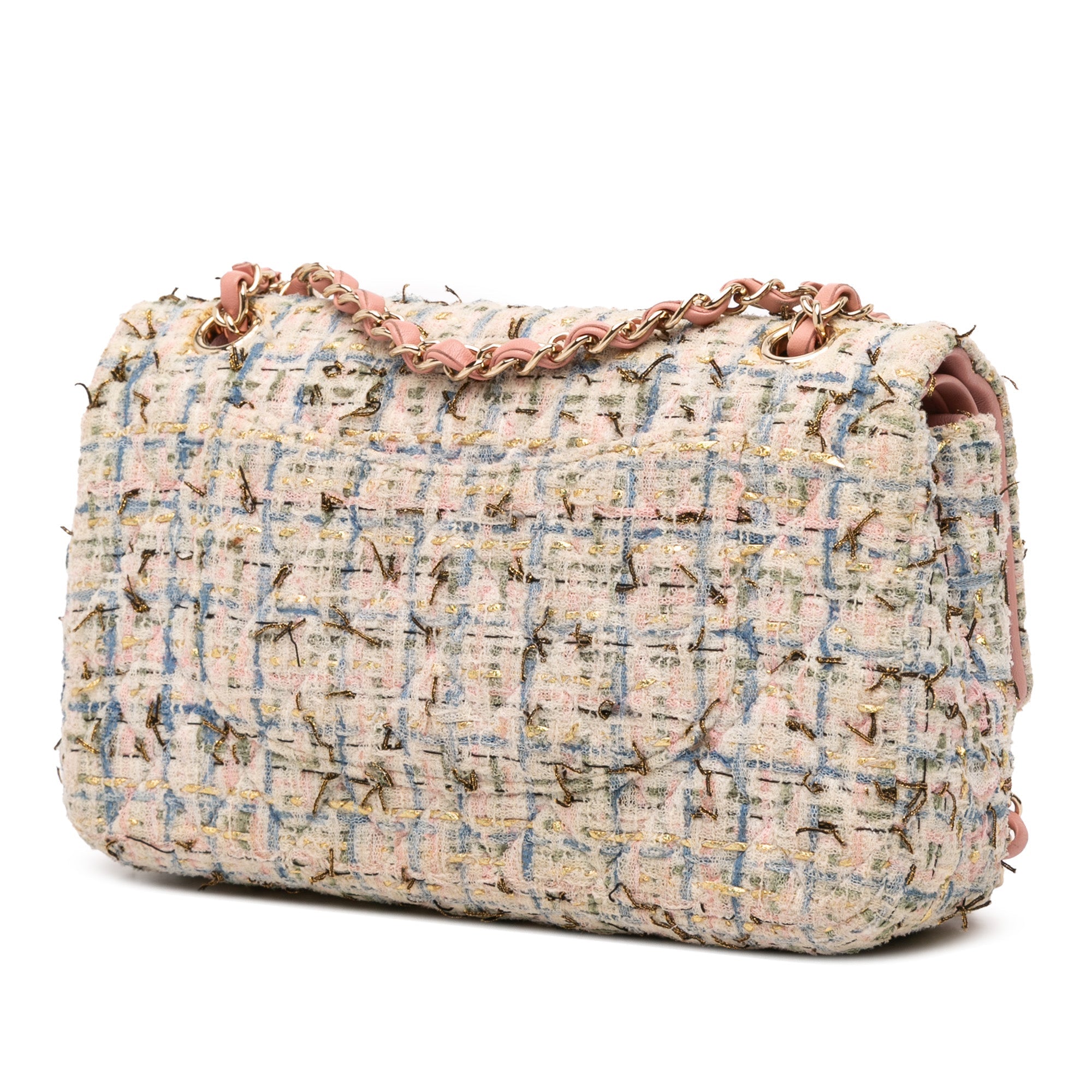 Medium Classic Boucle Tweed Double Flap