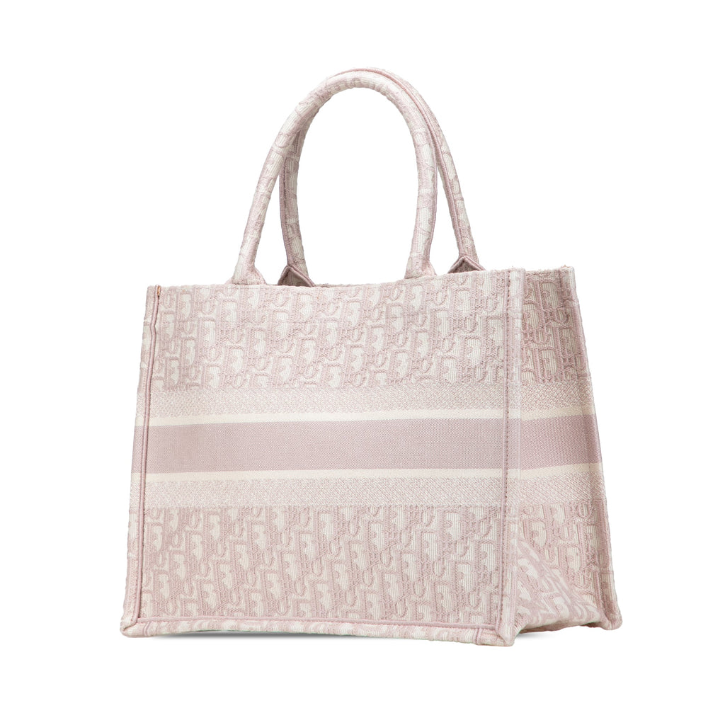 Medium Oblique Embroidered Canvas Book Tote