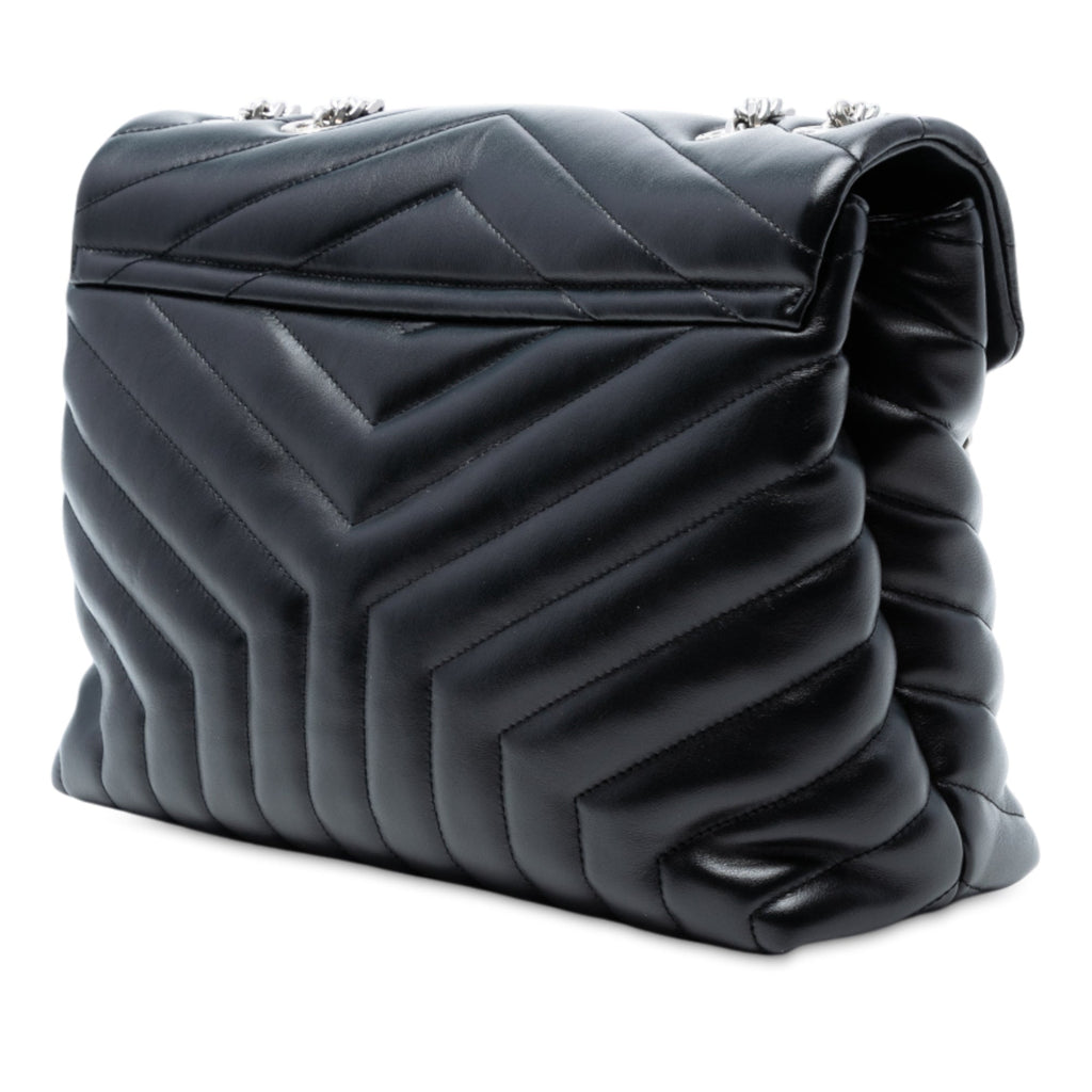 Medium Chevron Leather Monogram LouLou Shoulder Bag