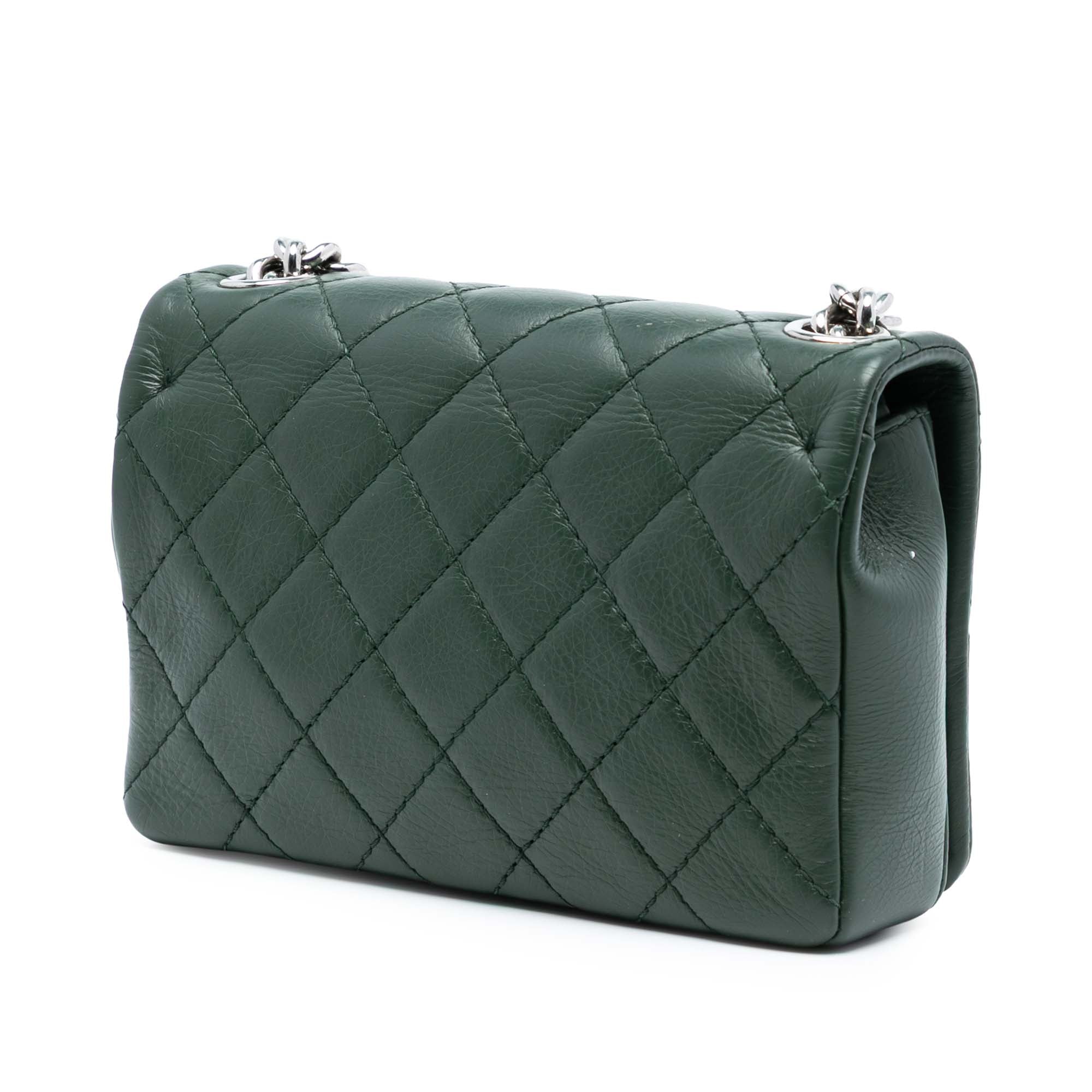 Quilted Calfskin Chain Embossed Flap