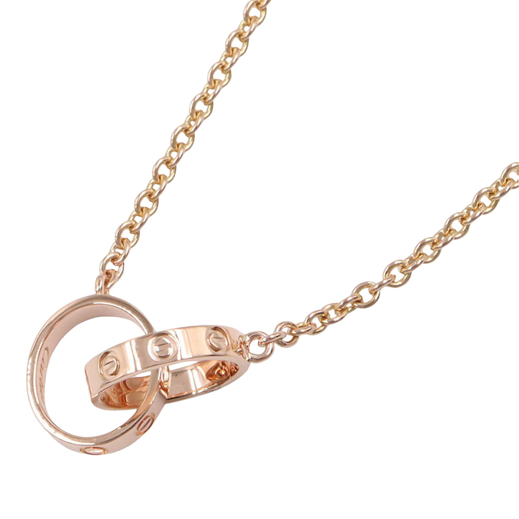 18K Rose Gold Love Interlocking Necklace