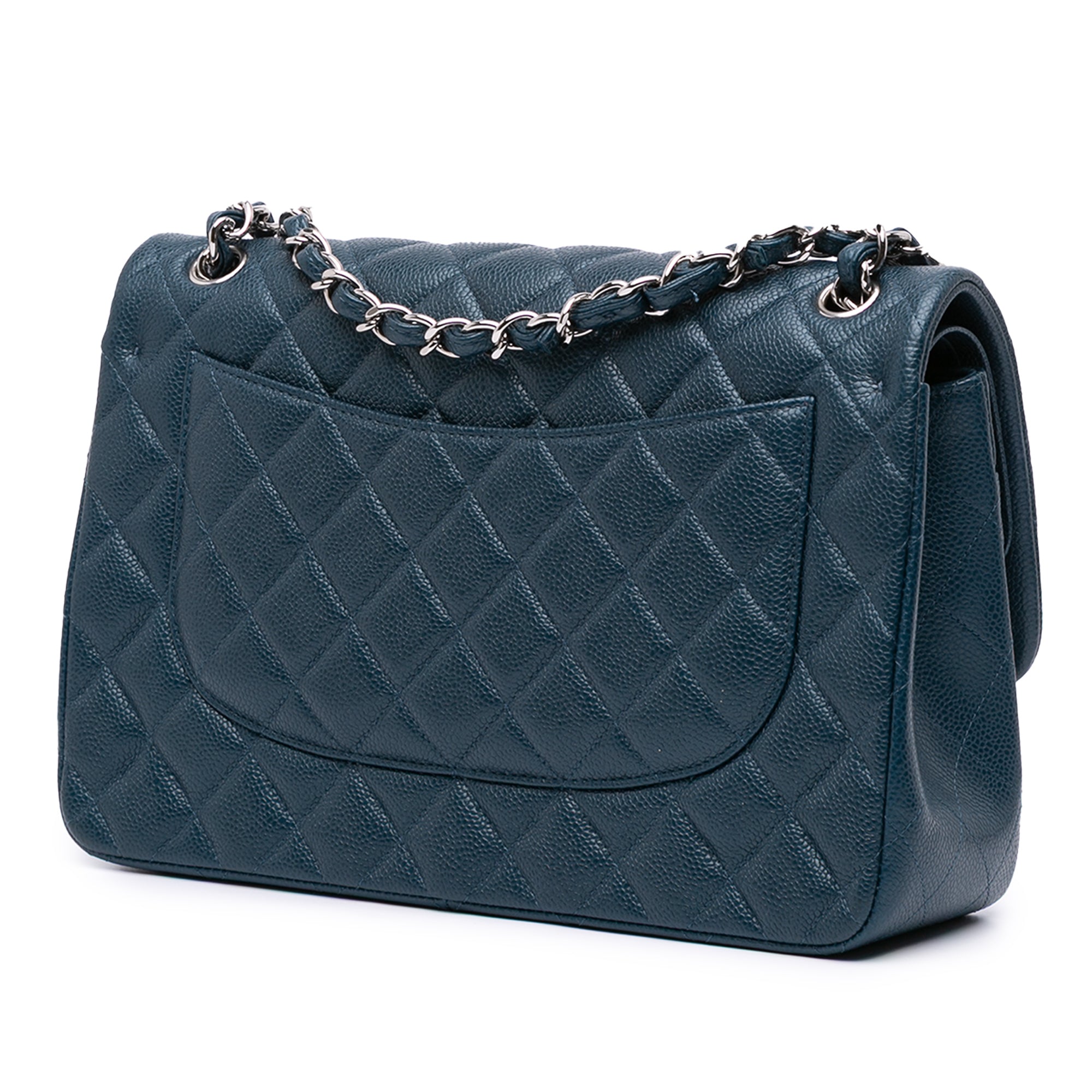 Jumbo Classic Iridescent Caviar Double Flap