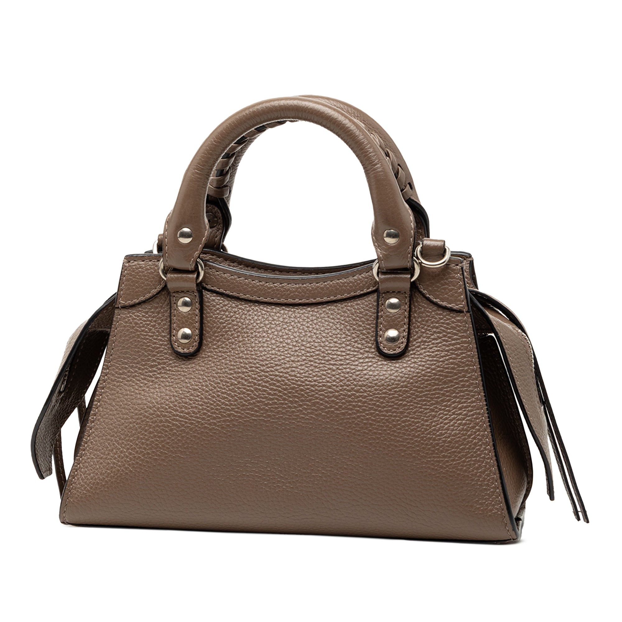 Mini Grained Calfskin Motocross Neo Classic City Satchel