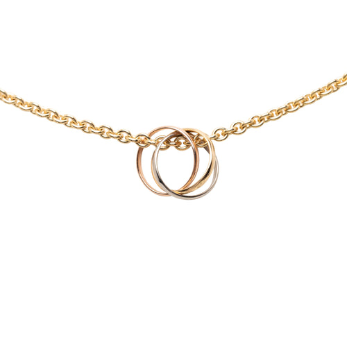 18K Tricolor Gold Trinity Chain Necklace