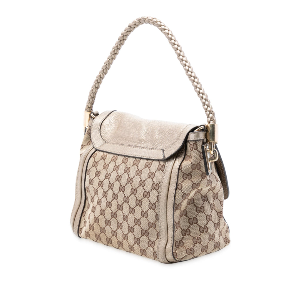 GG Canvas Bella Flap Satchel