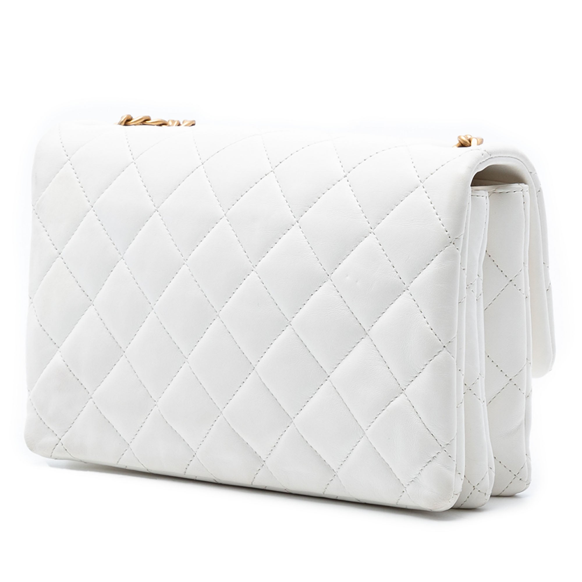 Medium Quilted Lambskin CC Single Flap