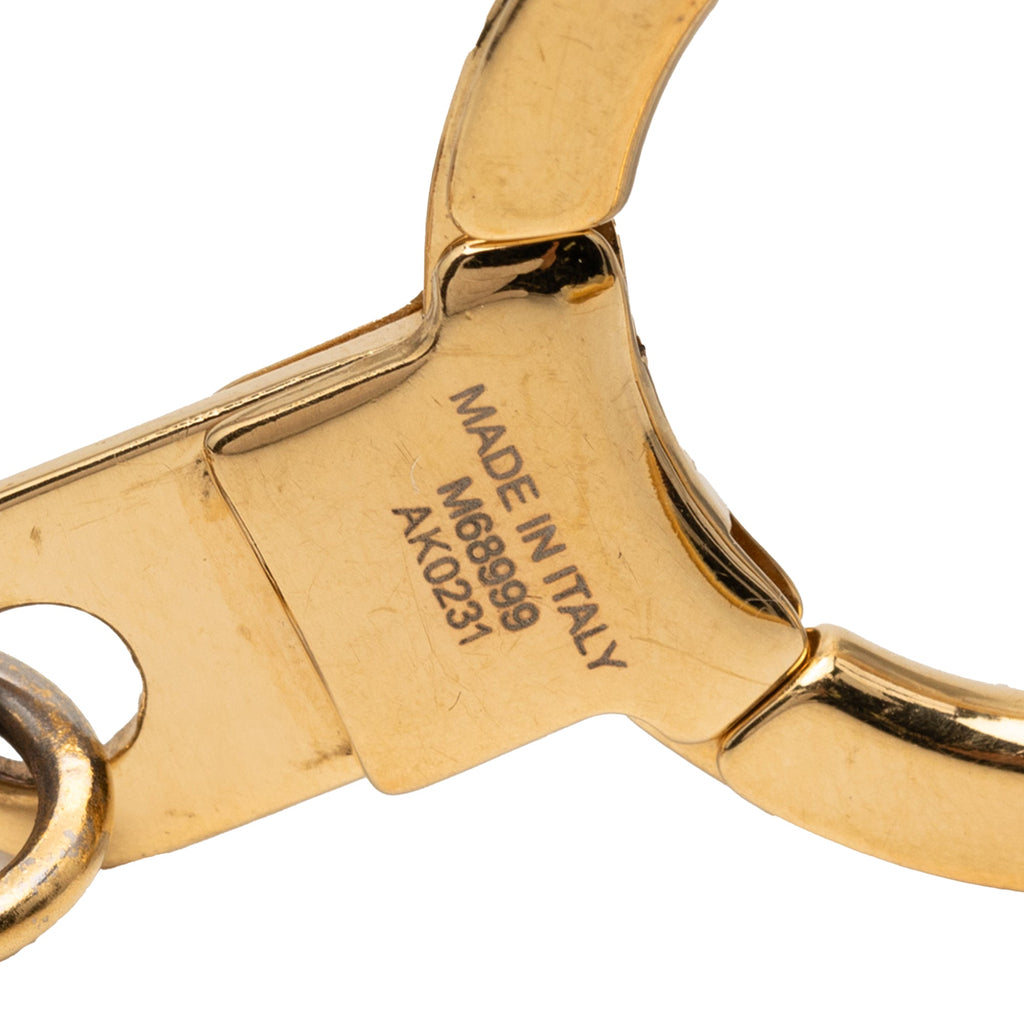 Guldpläterad Spring Street-väskcharm med kedja