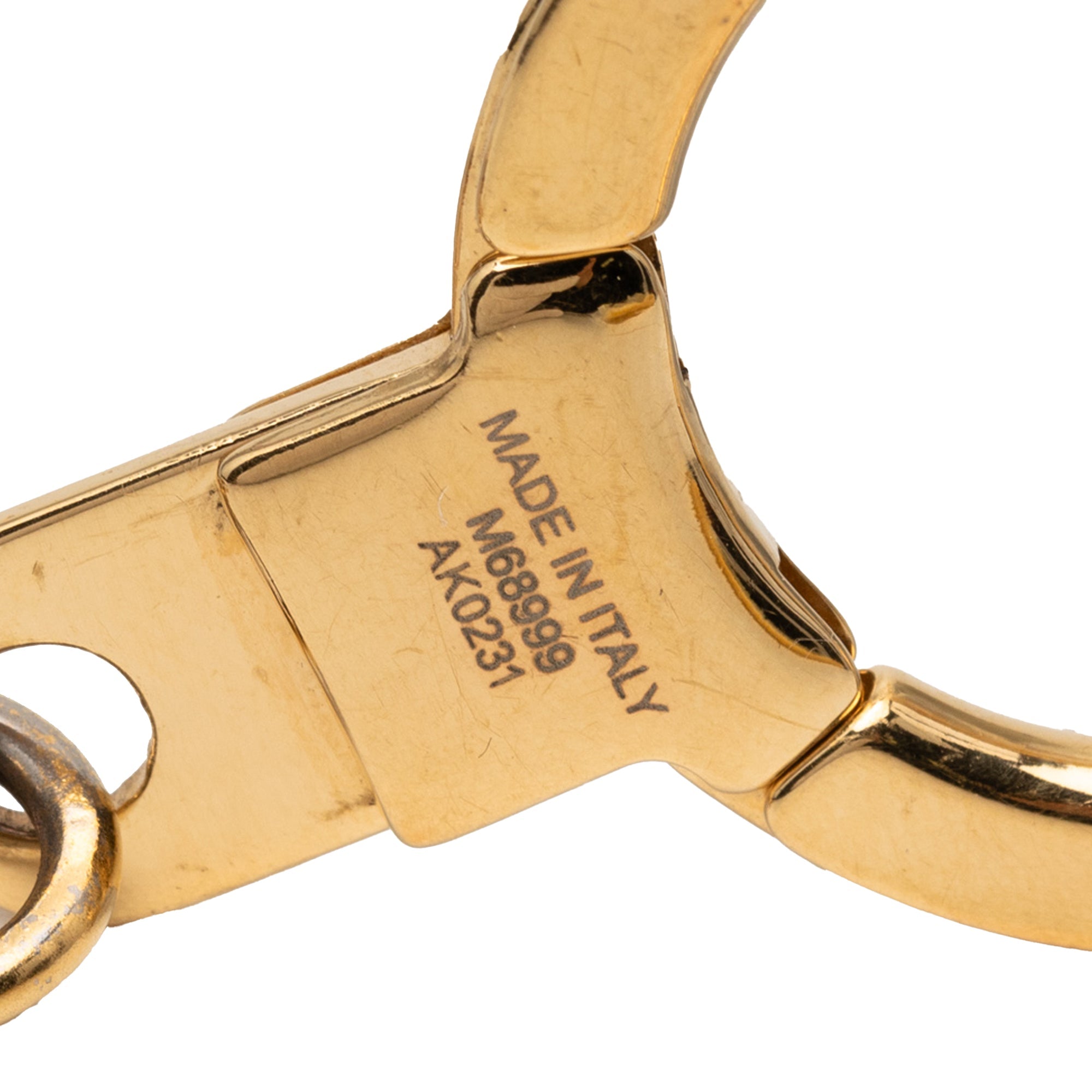 Guldpläterad Spring Street-väskcharm med kedja