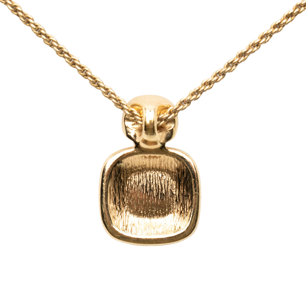 Gold Plated CD Crystal Pendant Necklace