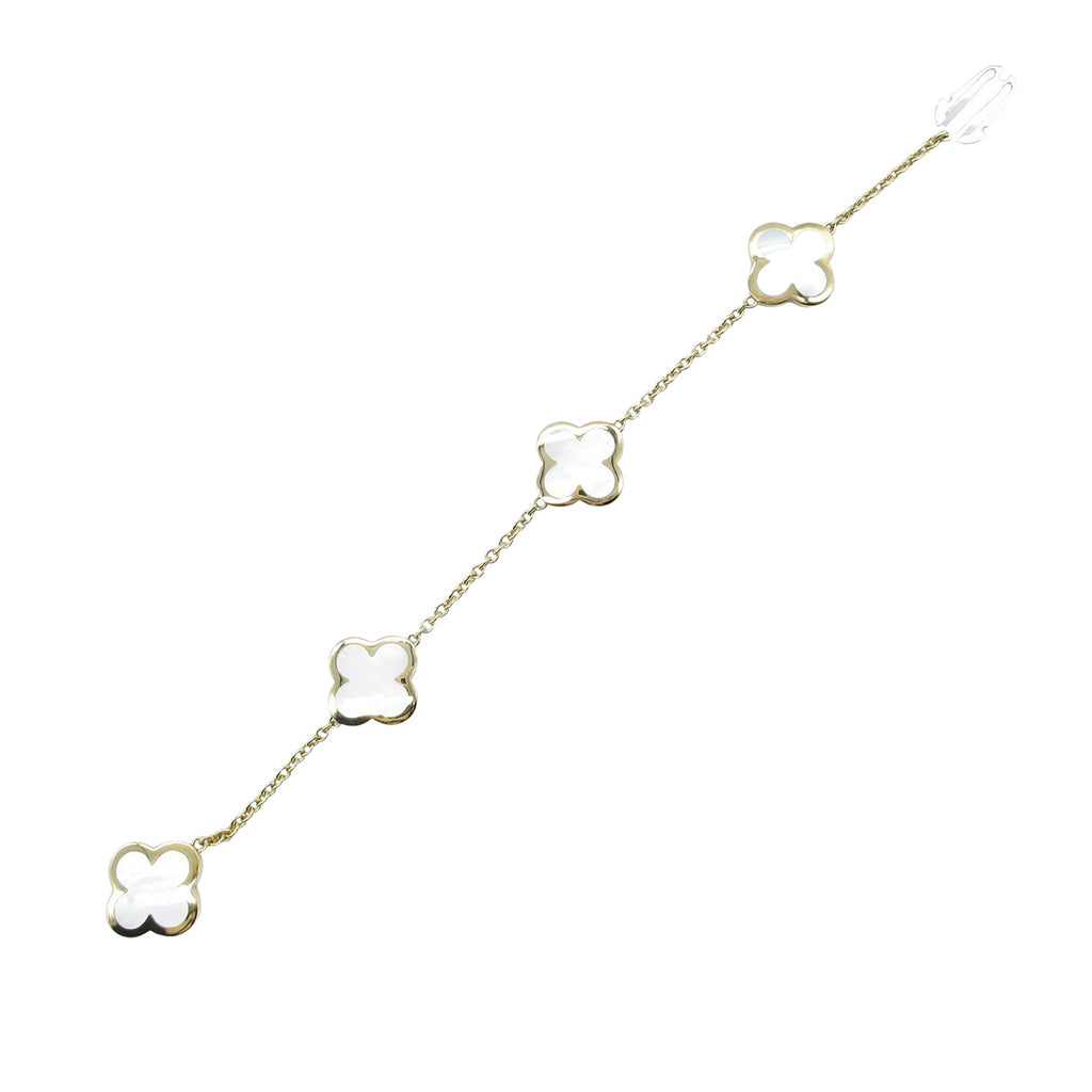 18K Yellow Gold and Mother of Pearl Pure Alhambra Bracelet