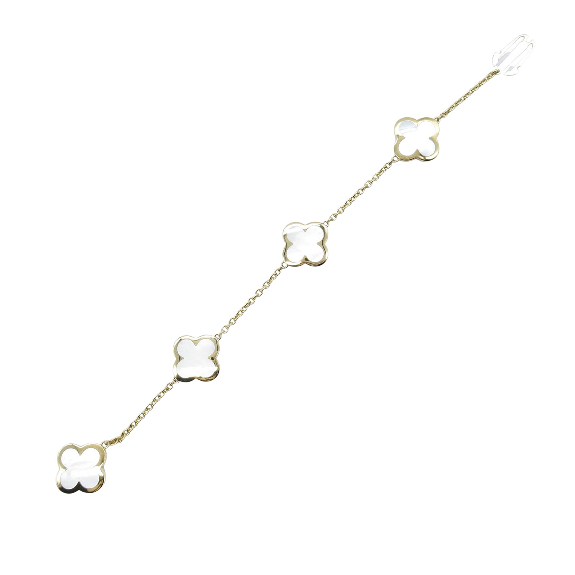18K Yellow Gold and Mother of Pearl Pure Alhambra Bracelet