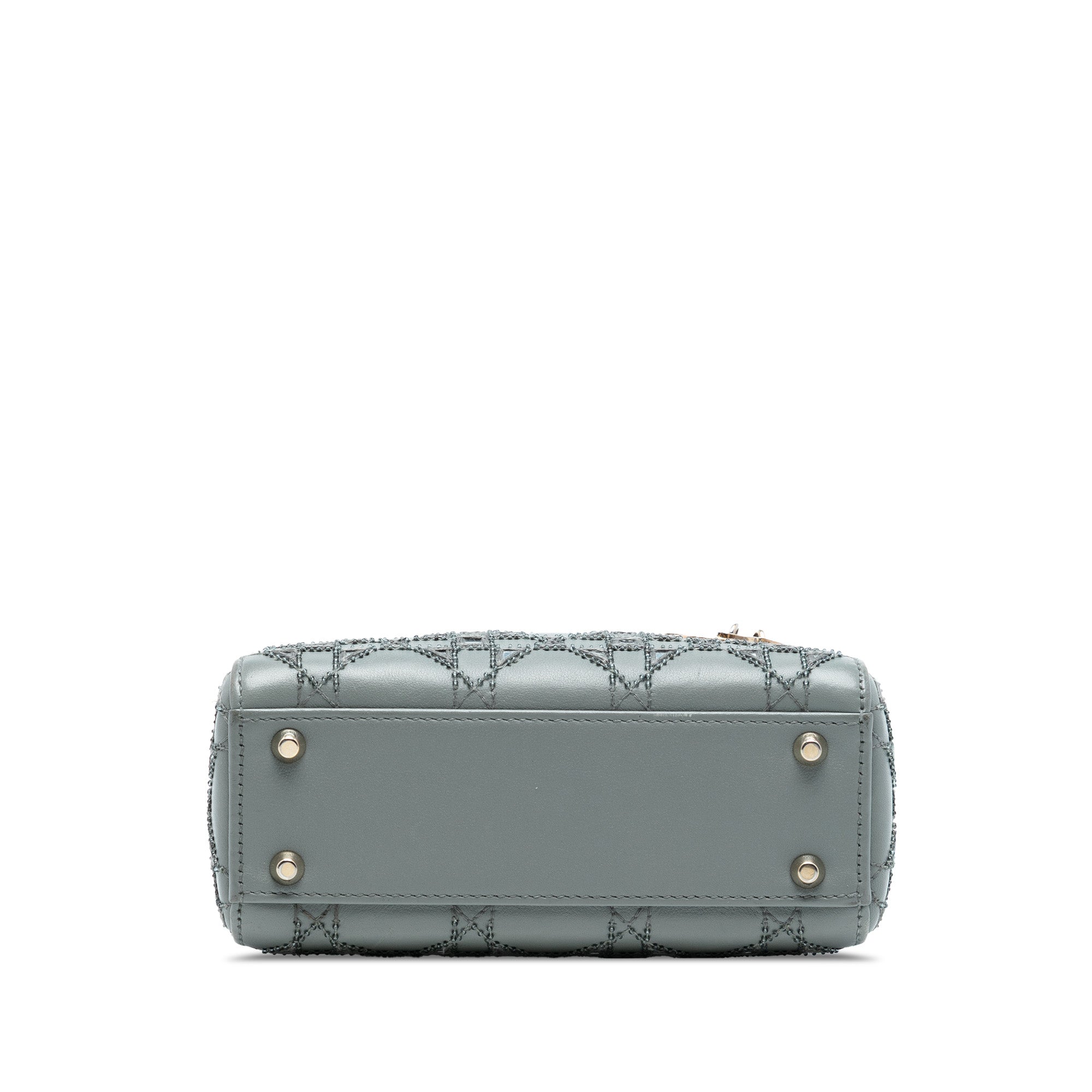 Mini Calfskin Cannage Beaded Lady Dior