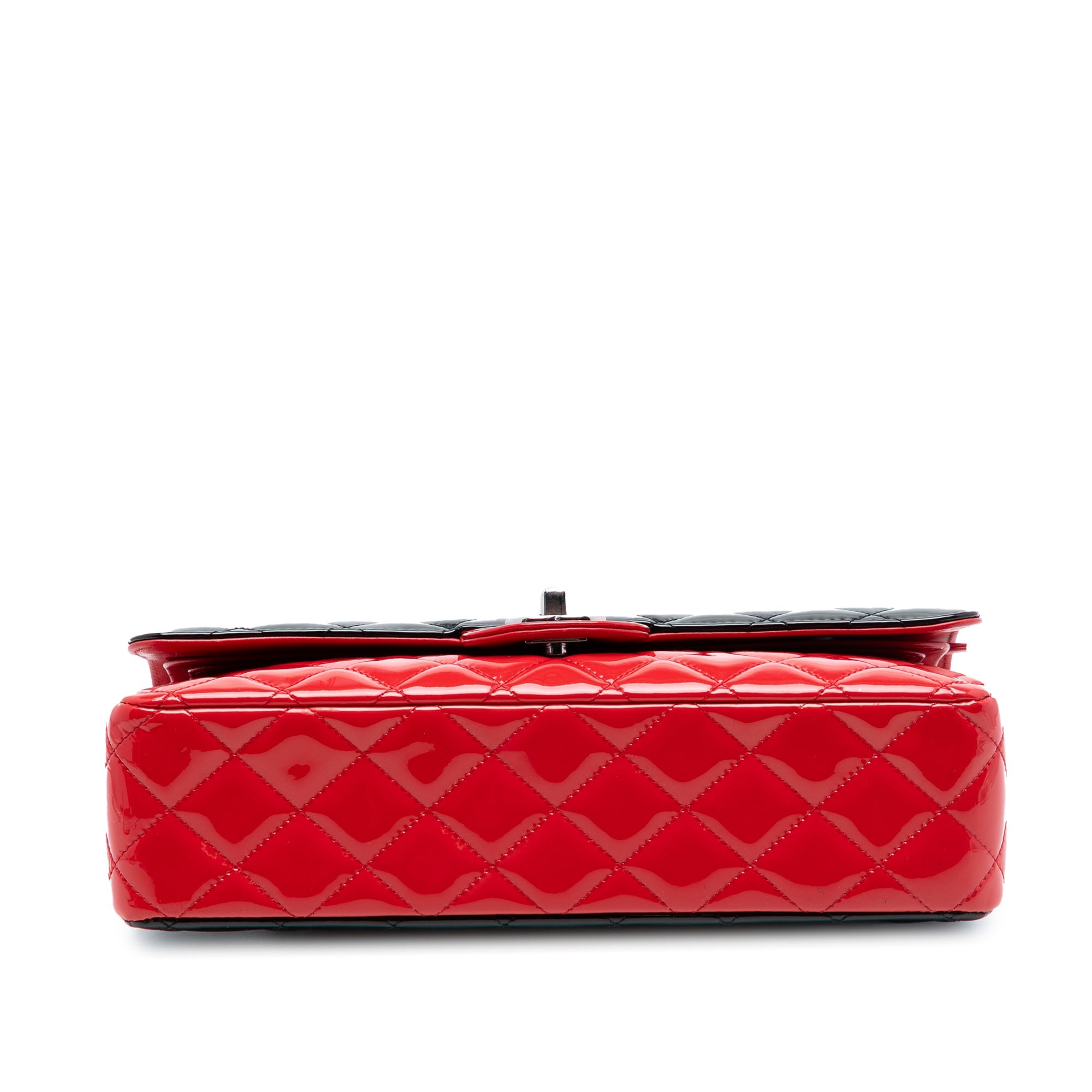 Medium Classic Bicolor Patent Double Flap