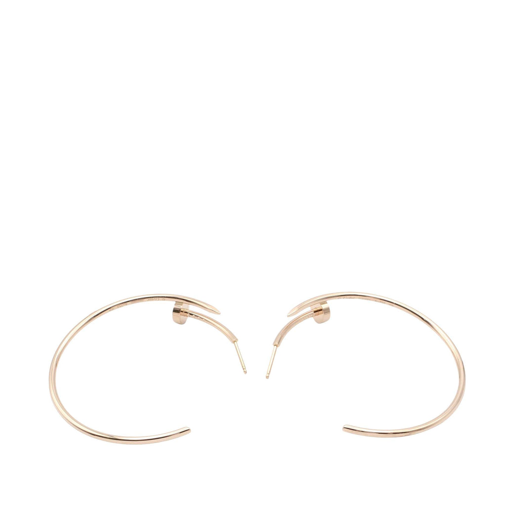 Large 18K Rose Gold Juste un Clou Hoop Earrings