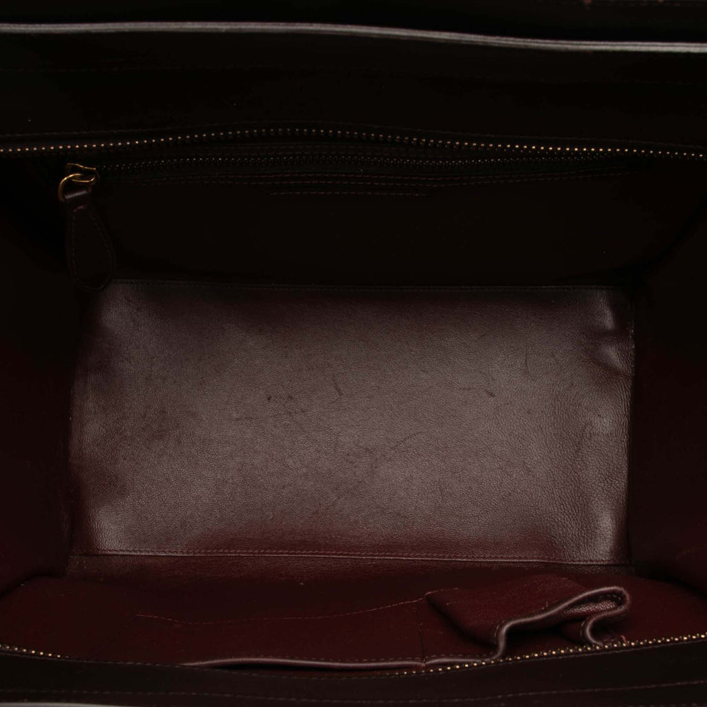 Mini Tricolor Leather Luggage Tote