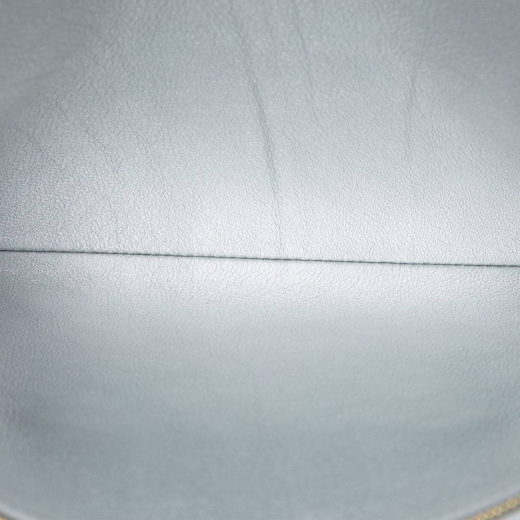 Metallic Calfskin Cuir Triomphe Zip Pouch