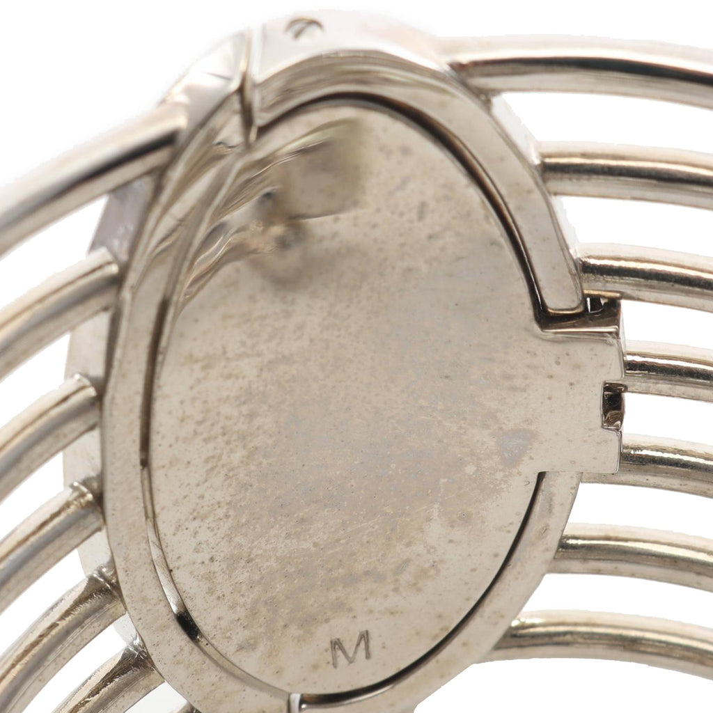 Palladium Plated Faux Pearl Diorific Bangle Bracelet