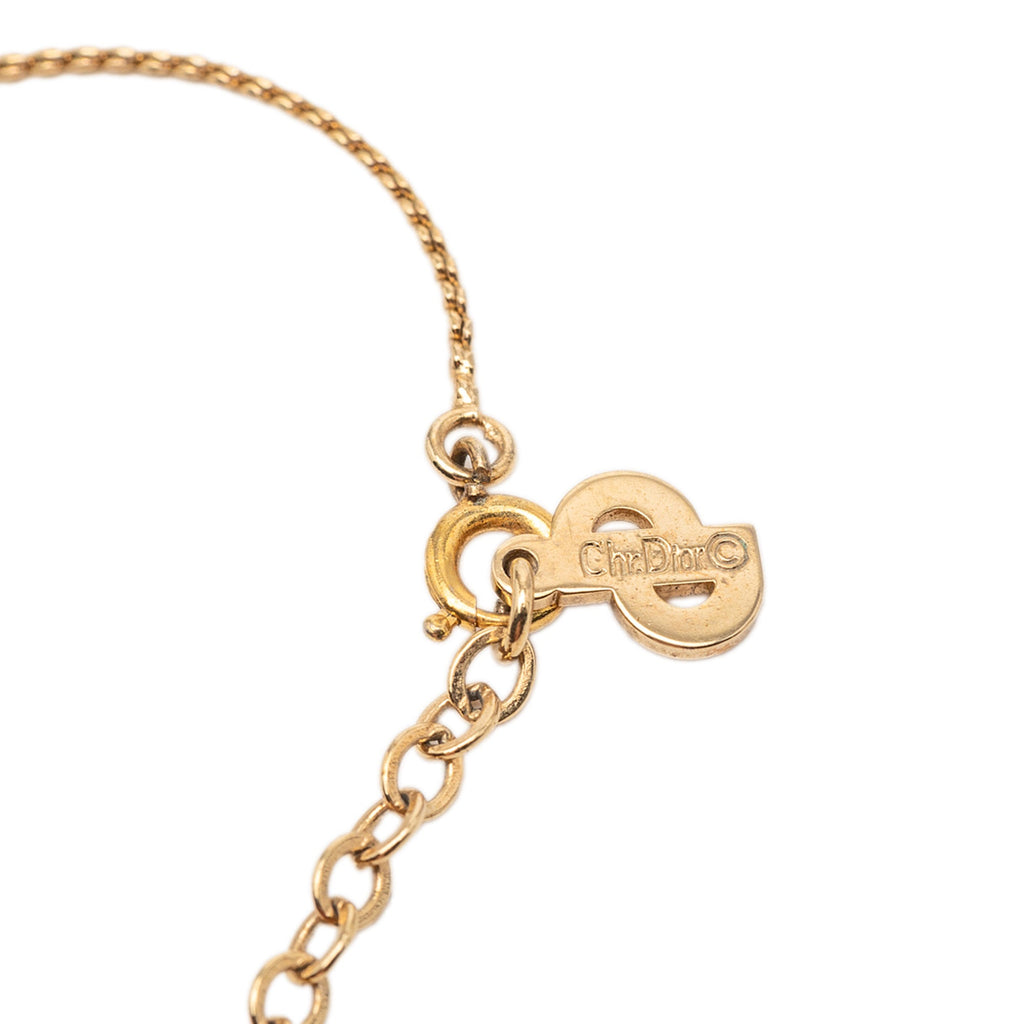 Gold Plated CD Logo Pendant Necklace