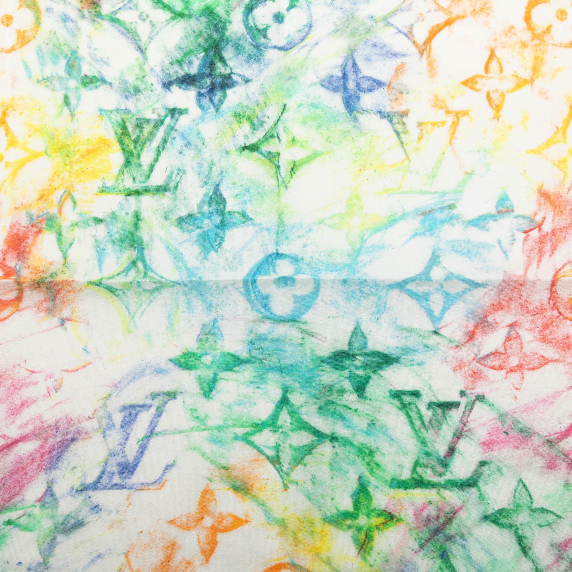 Virgil Abloh Monogram Watercolor Bandana and Mask Set