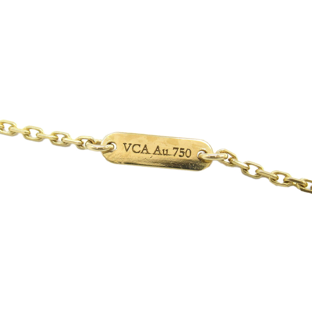 18K Yellow Gold and Onyx Vintage Alhambra Pendant Necklace