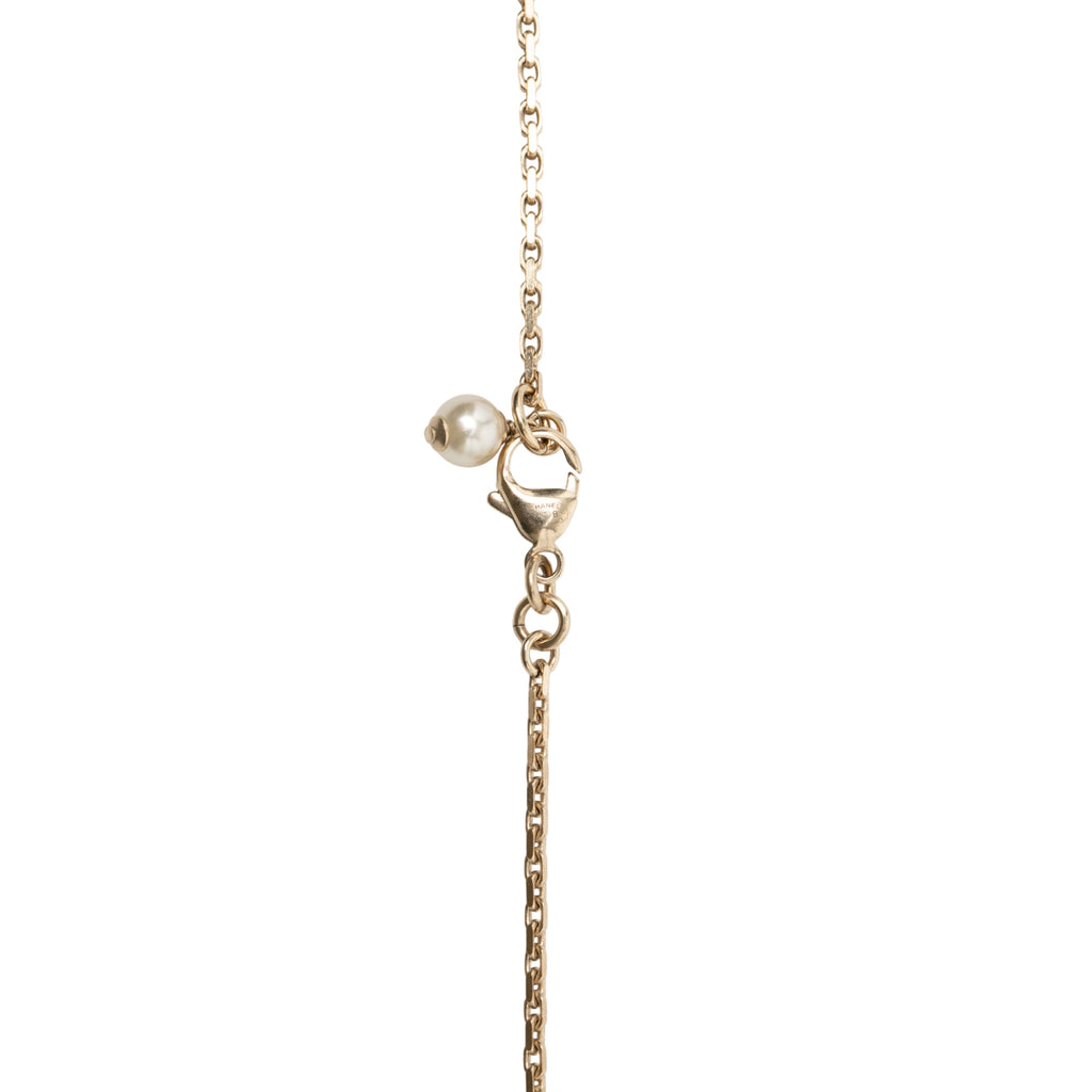 CC Silver Plated and Gold Plated Faux Pearl Rhinestone Pendant Necklace