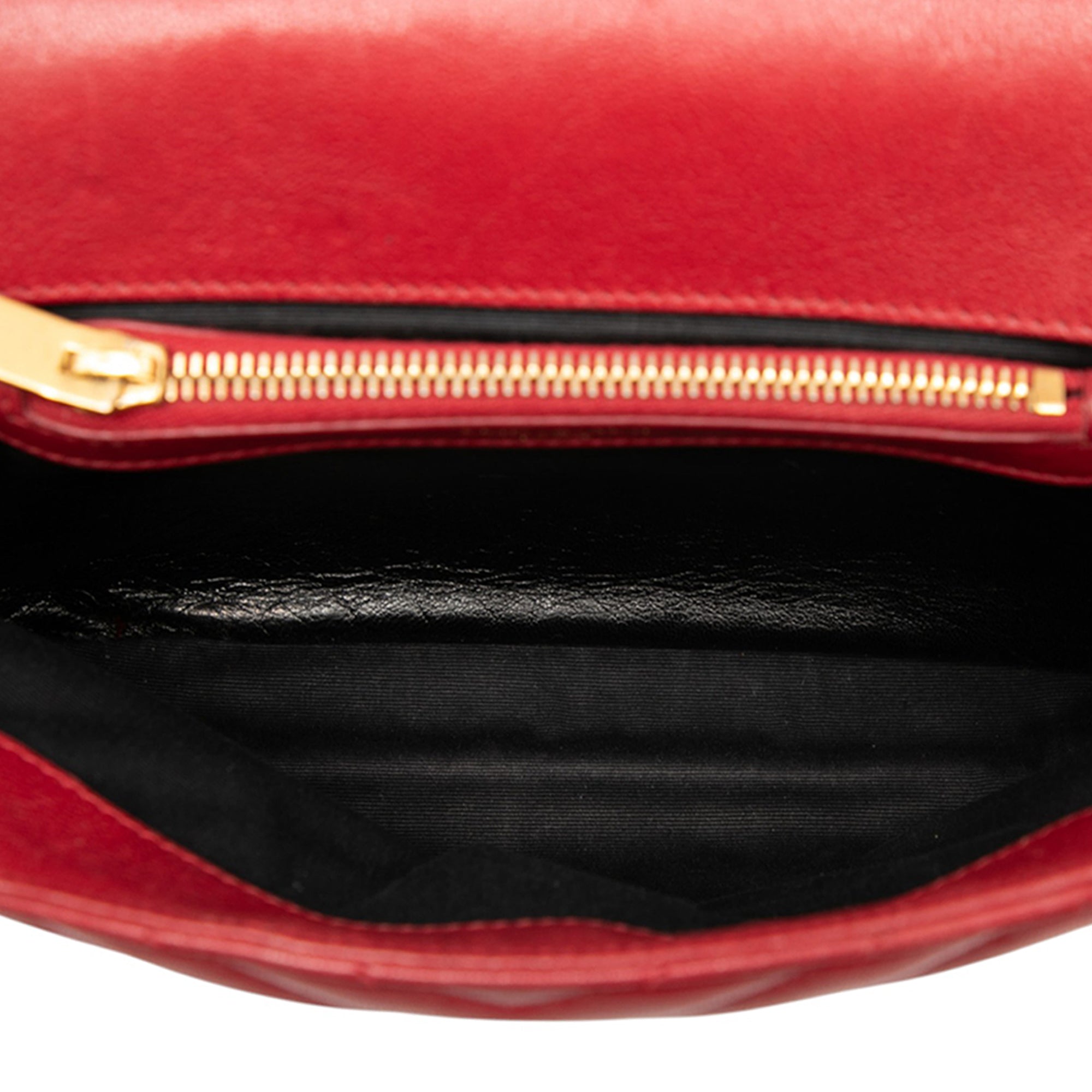 Medium Quilted Chevron Sheepskin College Satchel